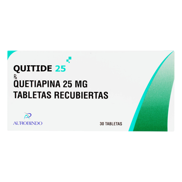 Quitide 25mg quetiapina 30 tabletas recubiertas — Aurobion