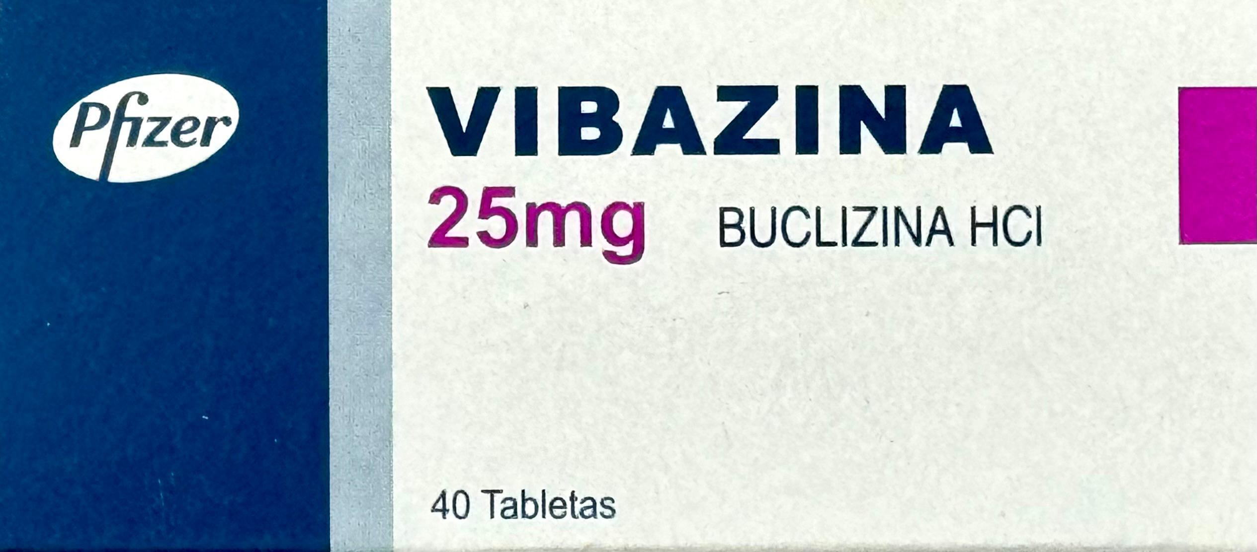 (F) VIBAZINA 25 MG 40 TABLETAS - 10 UNIDADES