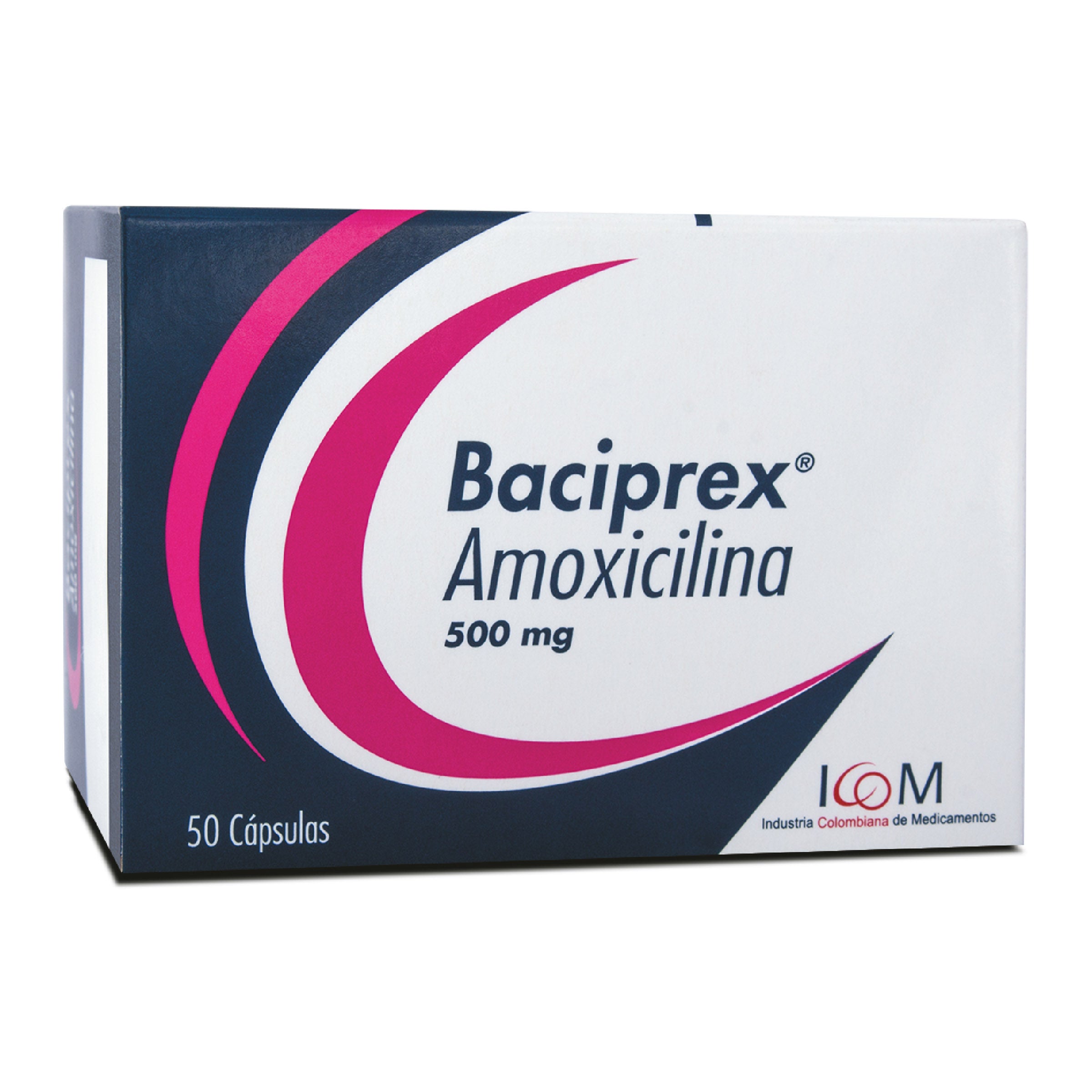 (F) BACIPREX 500 MG 50 CAPSULAS ICOM