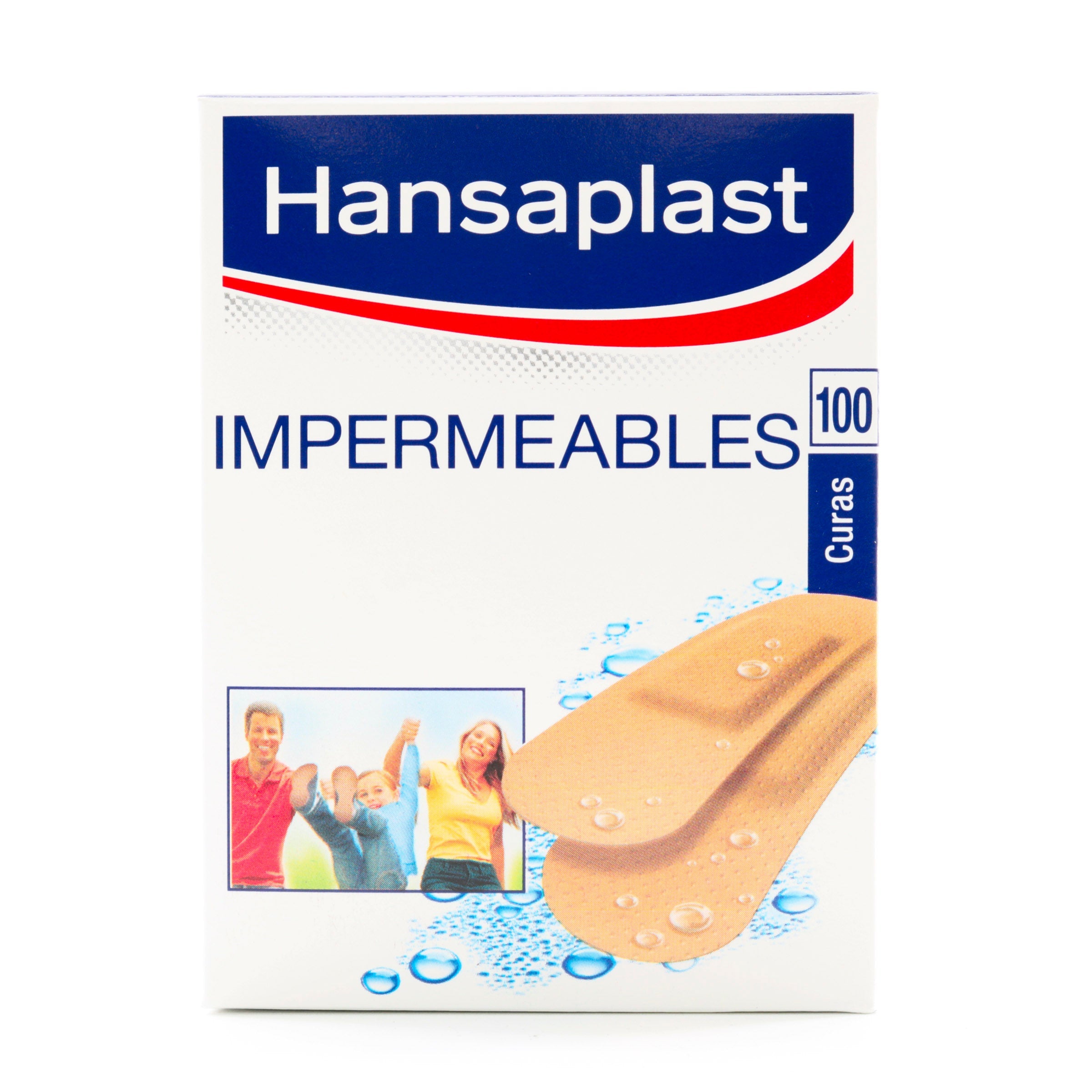 (F) CURAS HANSAPLAST IMPERMEABLES COLOR PIEL 100 UNIDADES - 2 UNIDADES