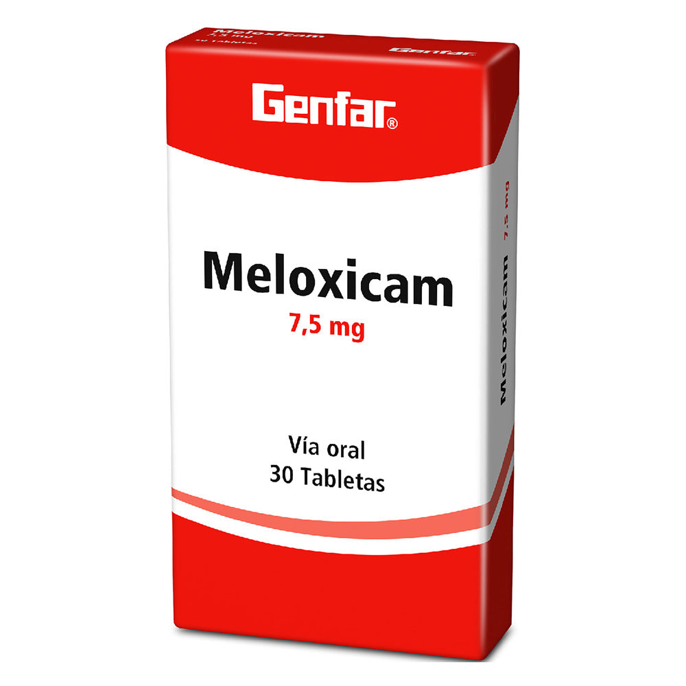 (F) MELOXICAM 7.5 MG 30 TABLETAS GF - 10 UNIDADES