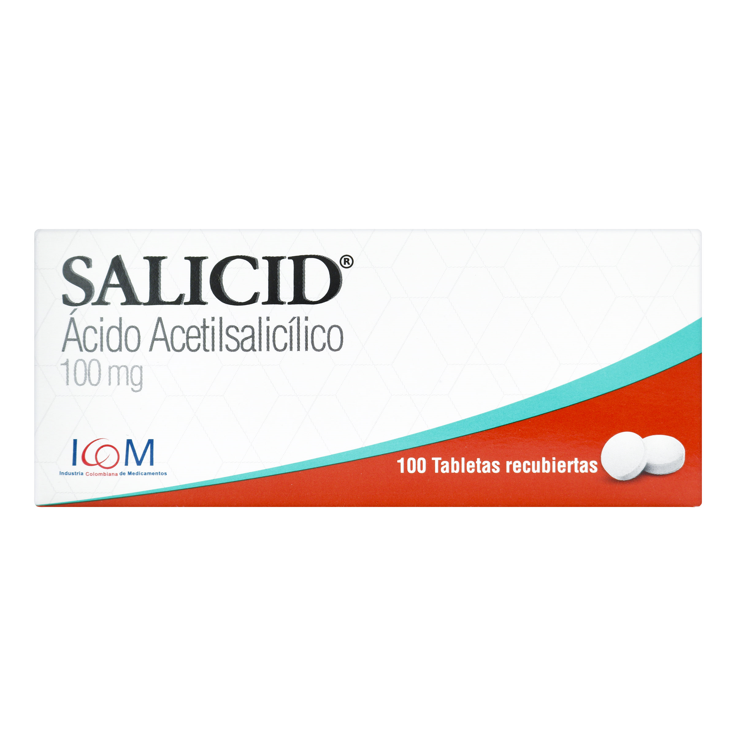 (F) SALICID 100 MG 100 TABLETAS ICOM - (LR) - 10 UNIDADES