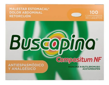 Buscapina NF Compositum butilhioscina 10mg + dipirona 325mg 100 tabletas — Sanofi