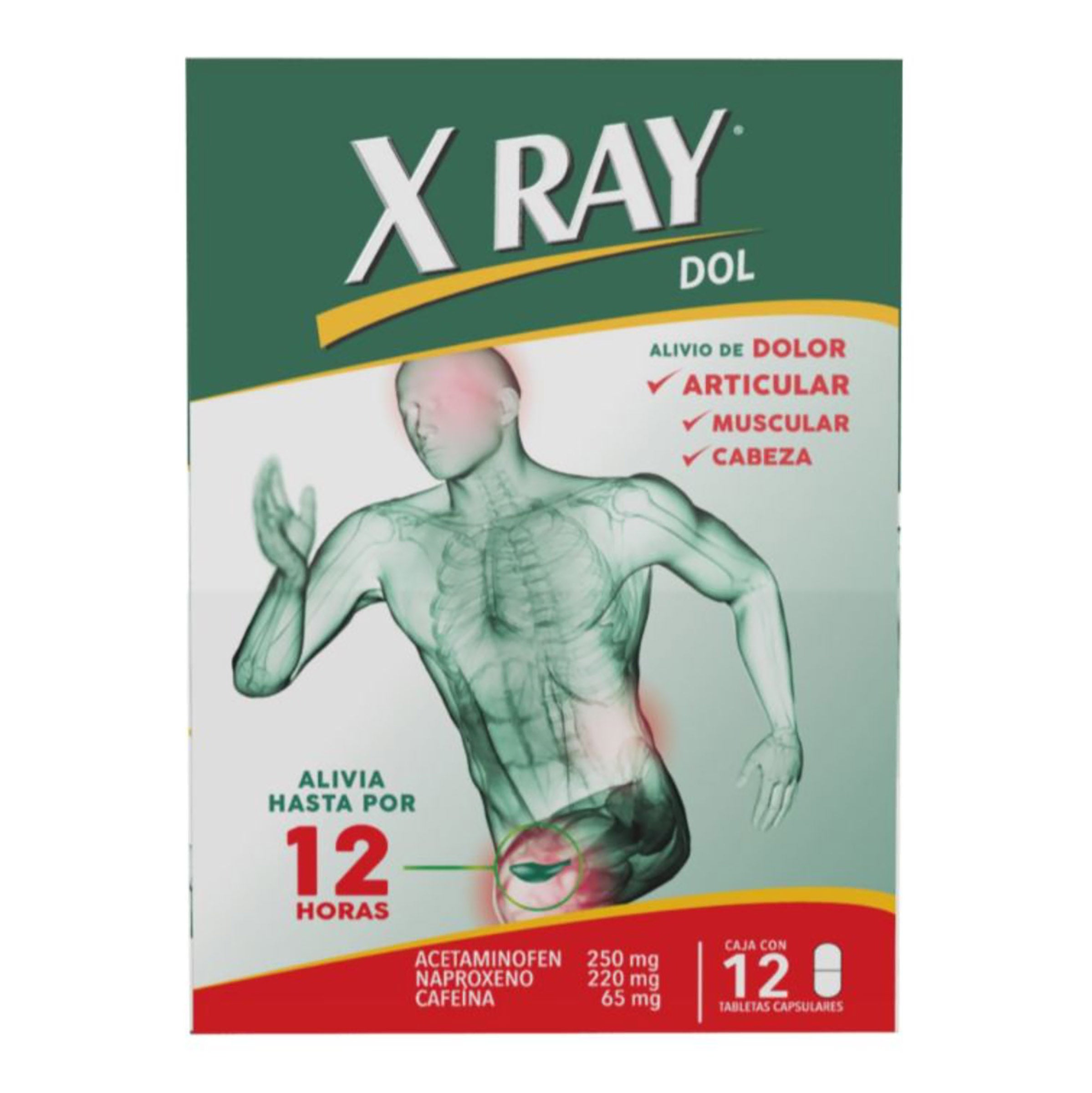 X RAY DOL 12 TABLETAS