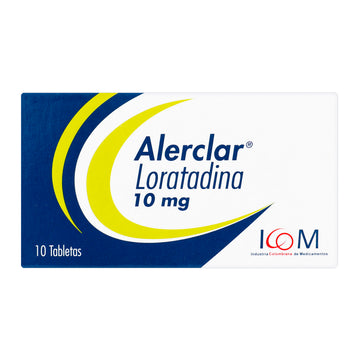 Alerclar Loratadina 10mg 10 tabletas — ICOM