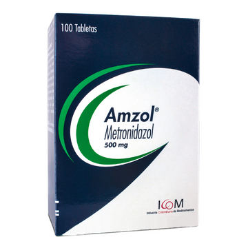 Amzol metronidazol 500mg 100 tabletas — ICOM