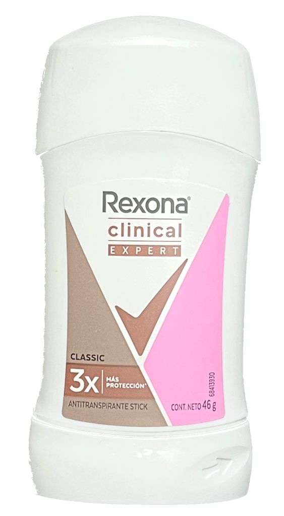 DESODORANTE REXONA CLINICAL EXPERT STICK CLASSIC 46 GR M - Uno A Droguerias