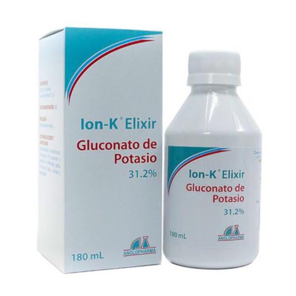 Ion-K Elixir Gluconato de Potasio 180ml - Anglopharma