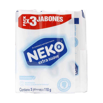 Jabón Antibacterial Neko Extra Suave 3x110g — Johnson & Johnson