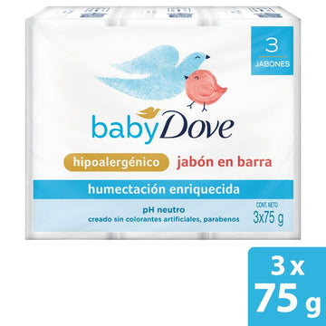 Jabón Dove Baby Humectación Enriquecida 75 g x3