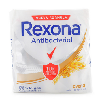 Jabón Rexona Antibacterial Avena 120g x3 — Unilever
