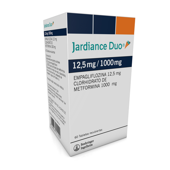 Jardiance Duo empagliflozina metformina 12.5/1000 mg 60 tabletas — Boehringer Ingelheim