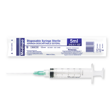 Jeringa 5 ml 100 unidades Medispo