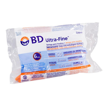 Jeringa BD Ultra-Fine Insulina 0.5ml 31Gx6mm - Becton Dickinson