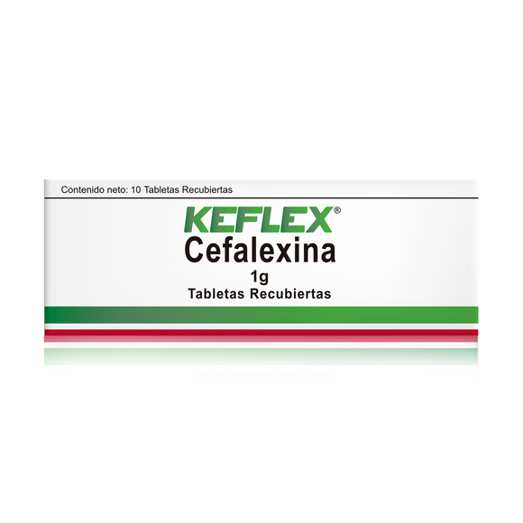 Keflex 1g cefalexina 10 tabletas — Farma de Colombia
