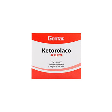 Ketorolaco trometamina 30mg 10 ampollas — Genfar