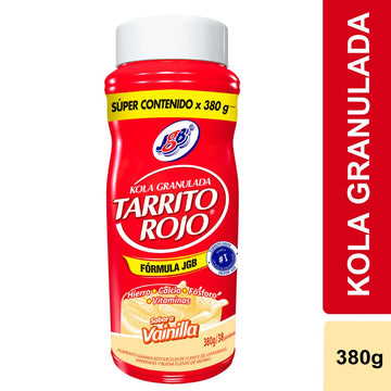 Kola Granulada Tarrito Rojo JGB Vainilla 380 g - Refresco granulado tradicional colombiano