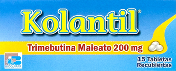 Kolantil 200 mg Trimebutina 15 Tabletas — Bioquifar Pharmaceutica