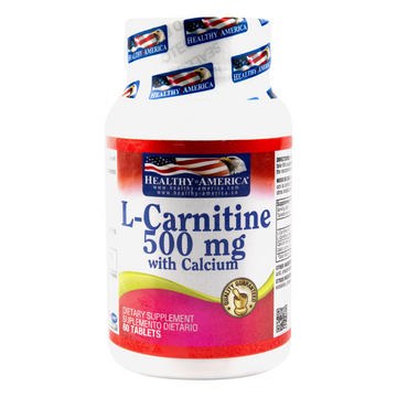 L-carnitina 500mg 60 Tabletas — Healthy America