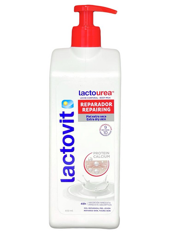 Lactovit Crema Reparadora Lactourea 400 ml - crema corporal hidratante con urea y ácido láctico