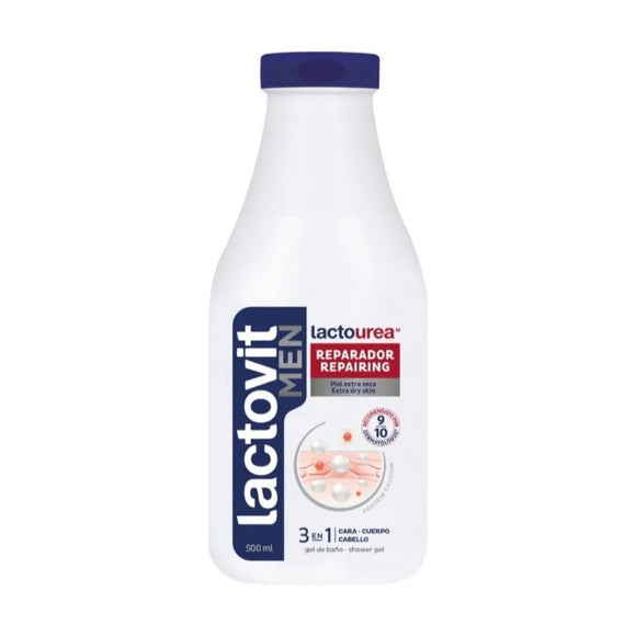 Lactovit Men gel de baño 3 en 1 con Lactourea, frasco 500 ml — Lactovit