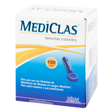Lancetas Glucometría Mediclas 100 Unidades — Icom