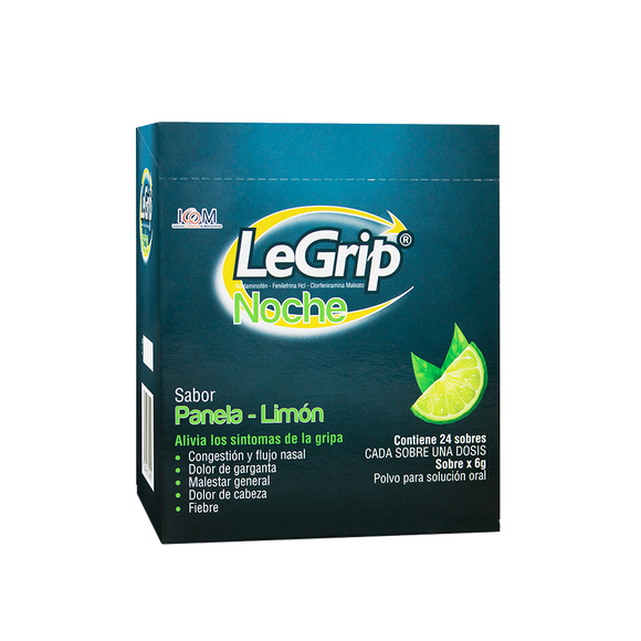 Legrip Noche 500 mg 24 sobres — Icom