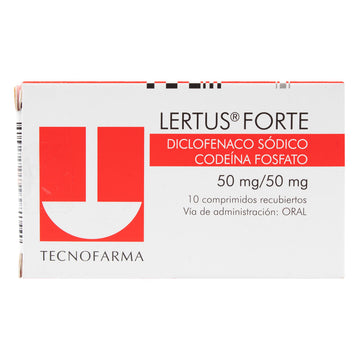 Lertus Forte diclofenaco potásico 50mg 10 comprimidos recubiertos — Tecnofarma