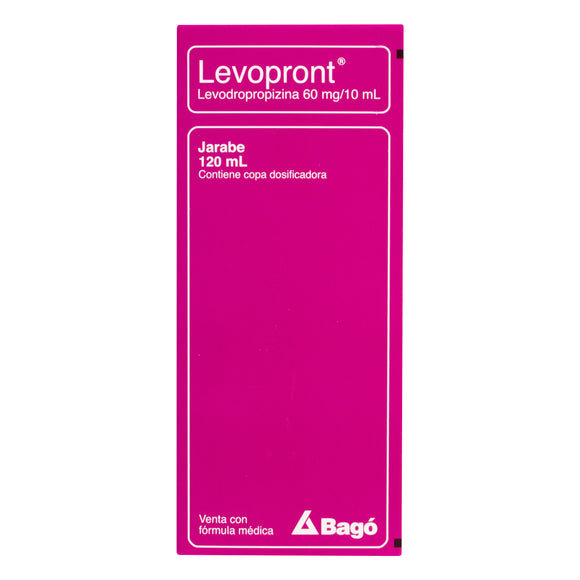 Levopront levodropropizina 60mg jarabe frasco 120 mL — Bagó