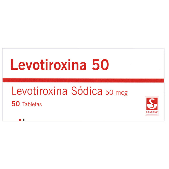 Levotiroxina 50 mcg 50 Tabletas — Siegfried