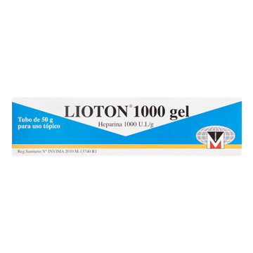 Lioton 1000 heparina sódica 8500 UI/100g gel tubo 50 g