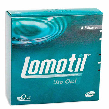 Lomotil difenoxilato atropina 2.5 mg caja con 4 tabletas — Pfizer