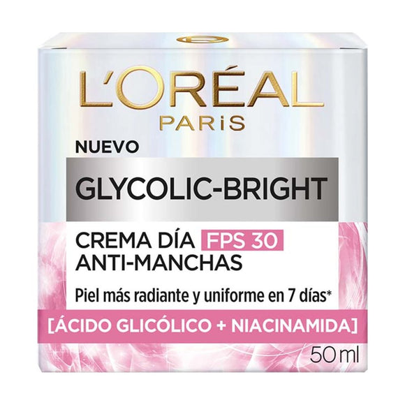 L'Oréal Glycolic Bright Crema de Día ácido glicólico FPS 30 — 50 ml — L'Oréal