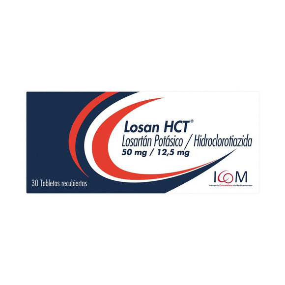 Losan HCT 50mg/12.5mg 30 tabletas — Icom Pharma