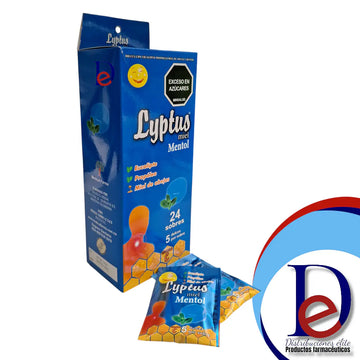 Lyptus Miel Mentol pastillas 24 sobres — Medical Farma