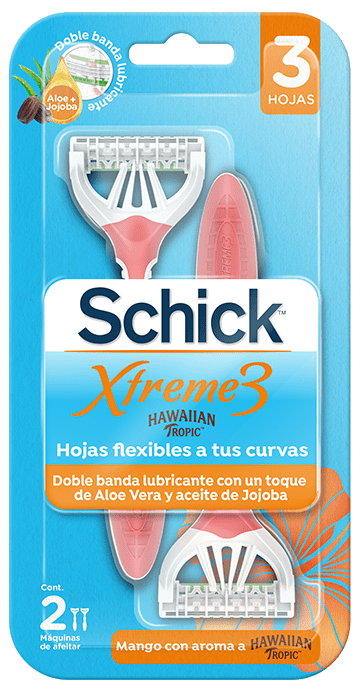 Máquina Schick Xtreme 3 Hawaiian Tropic 12 unidades — Edgewell Personal Care