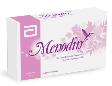 Menodin Retard estradiol 5 mg ampolla — Lafrancol