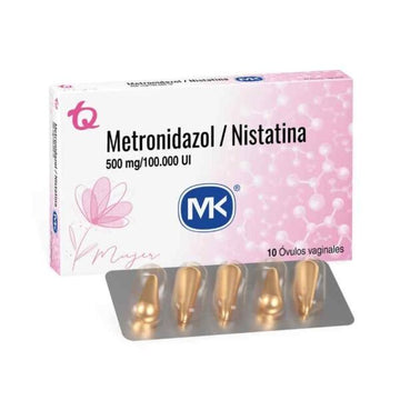 Metronidazol 500mg + Nistatina 10 óvulos — Tecnoquímicas