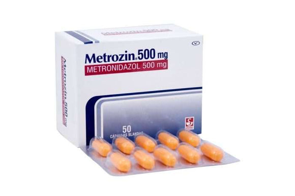 Metrozin 500mg cápsulas blandas (metronidazol) 50 unidades — Laboratorios Siegfried