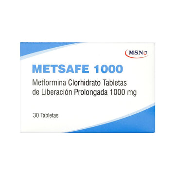 Metsafe 1000 mg Metformina 30 Tabletas de Liberación Prolongada — MSN Laboratories