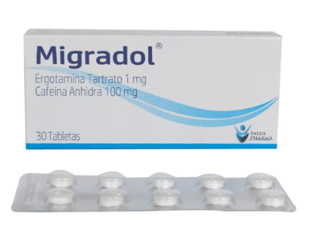 Migradol Ergotamina + Cafeína 30 Tabletas — Salus Pharma