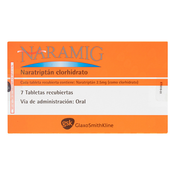 Naramig naratriptán 2.5mg 7 tabletas — GSK