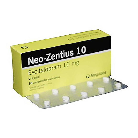 Neo-zentius escitalopram 10mg 30 tabletas — Megalabs