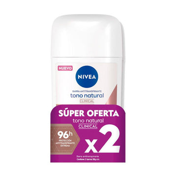 Desodorante Nivea Clinical Tono Natural en barra pack con 2 unidades — Beiersdorf