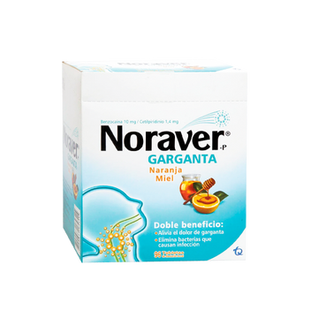 Noraver Garganta naranja miel 96 tabletas — Tecnoquímicas