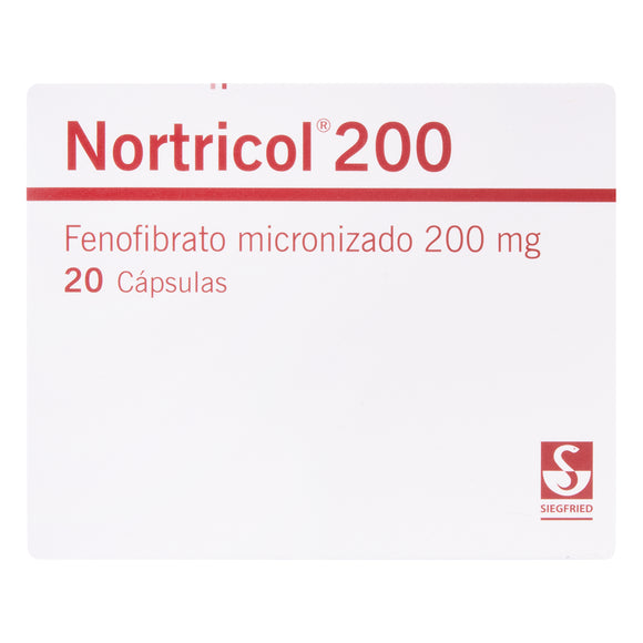 Nortricol 200mg 20 cápsulas — Siegfried