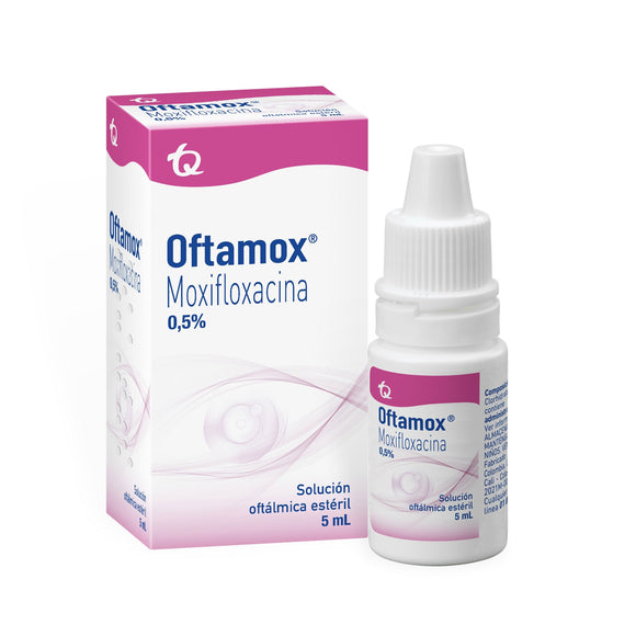 Oftamox 0.5% moxifloxacino gotas oftálmicas 5 ml — Tecnoquímicas