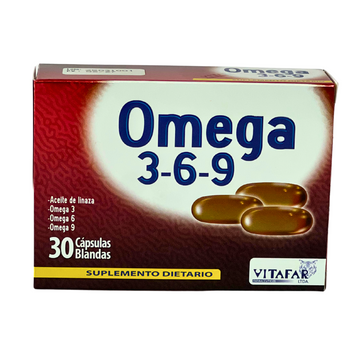 Omega 3-6-9 30 cápsulas — Vitafar
