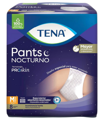 Pañal Tena Pants Nocturno Talla M 8 Unidades — Essity
