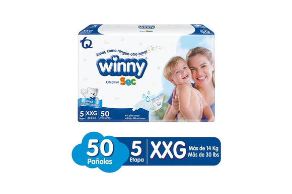 Pañal Winny Ultratrim Sec Etapa 5 x30 unidades — Tecnoquímicas